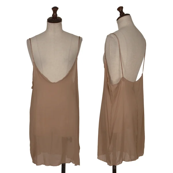 MISSONI Silk Stretch Sheer Camisole Beige S-M K-172431_001