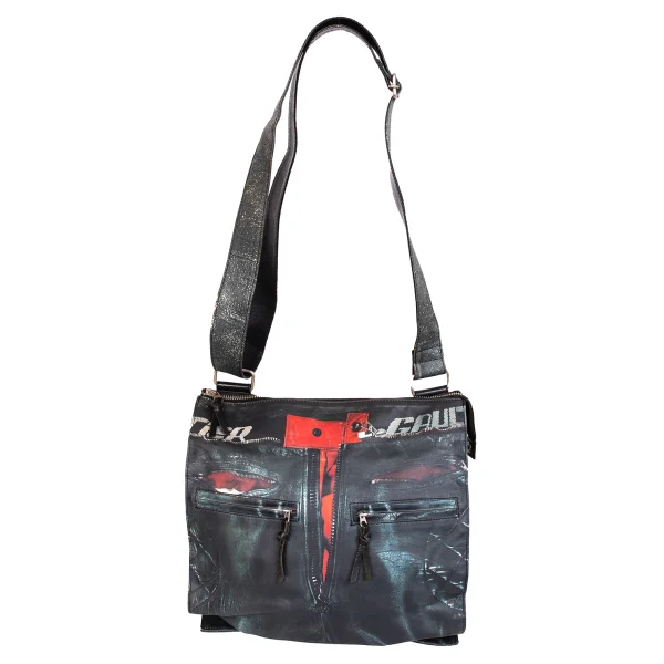 Jean Paul GAULTIER Motorcycle Jacket Printed Shoulder Bag K-172434_002