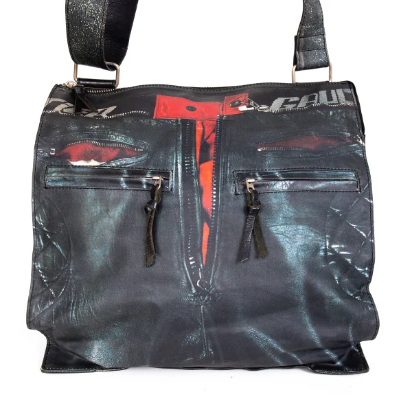 Jean Paul GAULTIER Motorcycle Jacket Printed Shoulder Bag K-172434_003