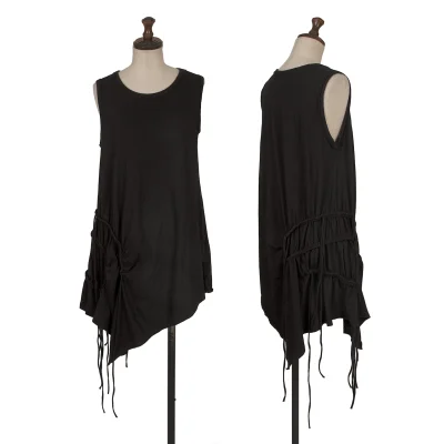 Y's Side String Drape Sleeveless Tunic