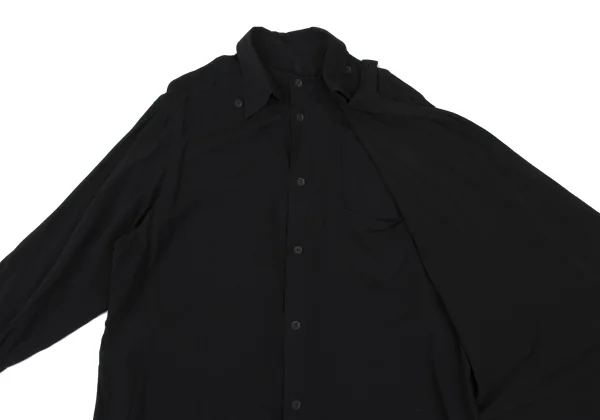 BLACK Scandal Yohji Yamamoto Rayon Message Print Shirt K-172436_005