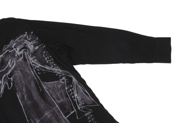BLACK Scandal Yohji Yamamoto Rayon Message Print Shirt K-172436_010