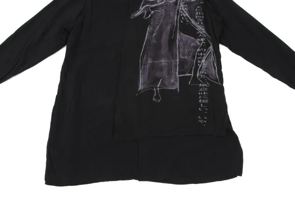 BLACK Scandal Yohji Yamamoto Rayon Message Print Shirt K-172436_012