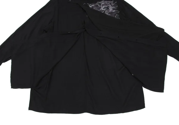 BLACK Scandal Yohji Yamamoto Rayon Message Print Shirt K-172436_016