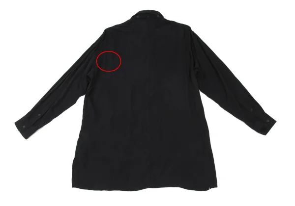 BLACK Scandal Yohji Yamamoto Rayon Message Print Shirt K-172436_017