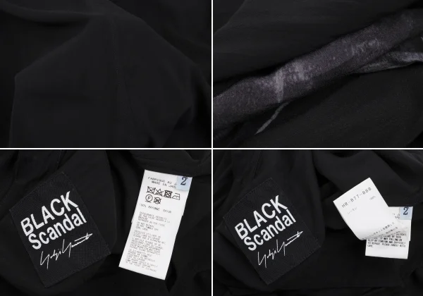 BLACK Scandal Yohji Yamamoto Rayon Message Print Shirt K-172436_019