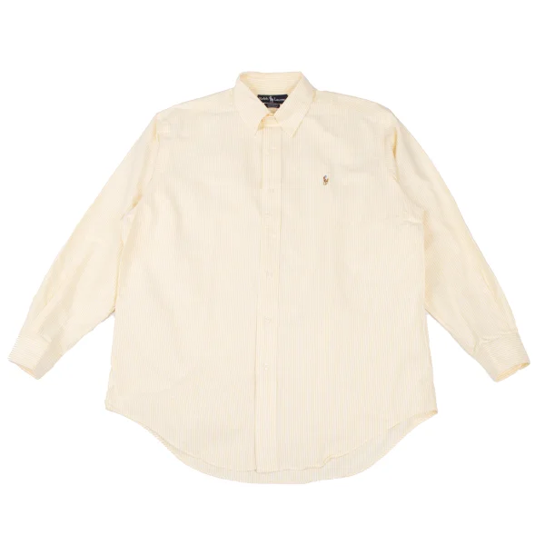 Ralph Lauren Pony Embroiderey Striped Long Sleeve Shirt Yellow,White 41-84 K-172442_001