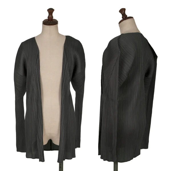 PLEATS PLEASE Pleats Buttonless Cardigan Grey 4 K-172447_001