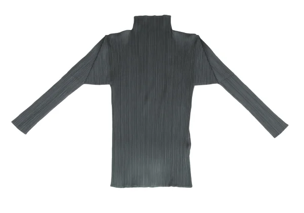 PLEATS PLEASE Pleated High-neck Long Sleeve Top K-172448_002