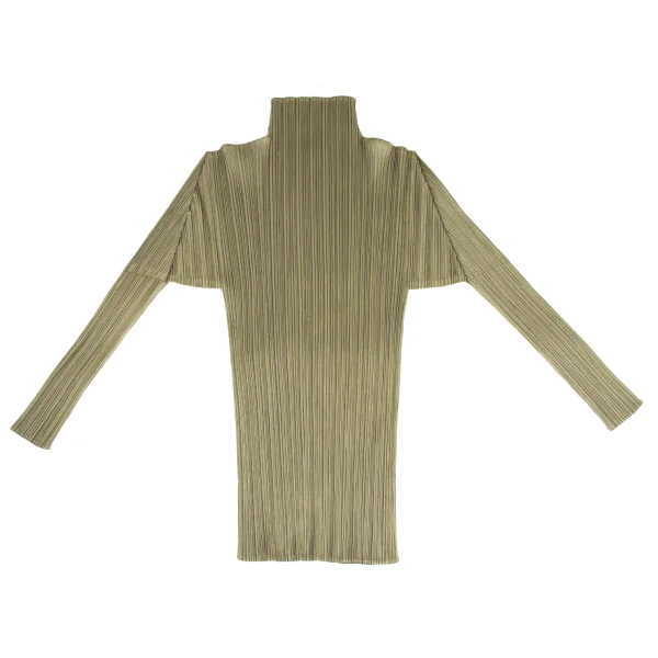 PLEATS PLEASE Pleated High-neck Long Sleeve Top K-172449_002