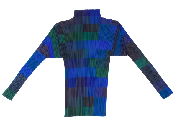 PLEATS PLEASE Multi Panel Print High-neck T-shirt K-172451_002
