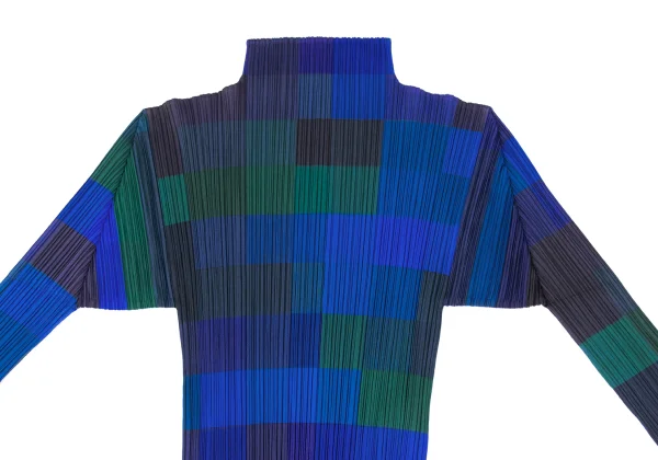PLEATS PLEASE Multi Panel Print High-neck T-shirt K-172451_003