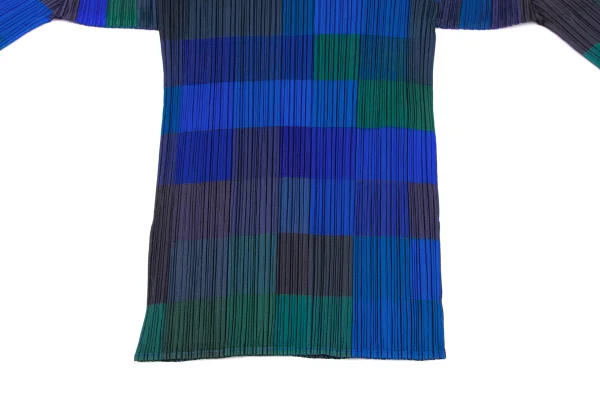 PLEATS PLEASE Multi Panel Print High-neck T-shirt K-172451_008