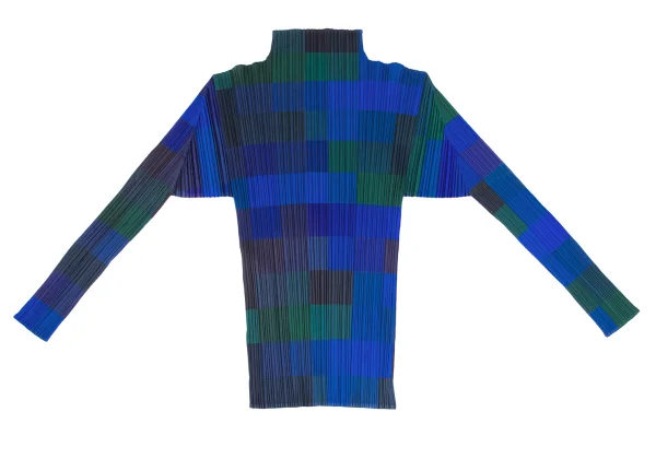 PLEATS PLEASE Multi Panel Print High-neck T-shirt K-172451_010