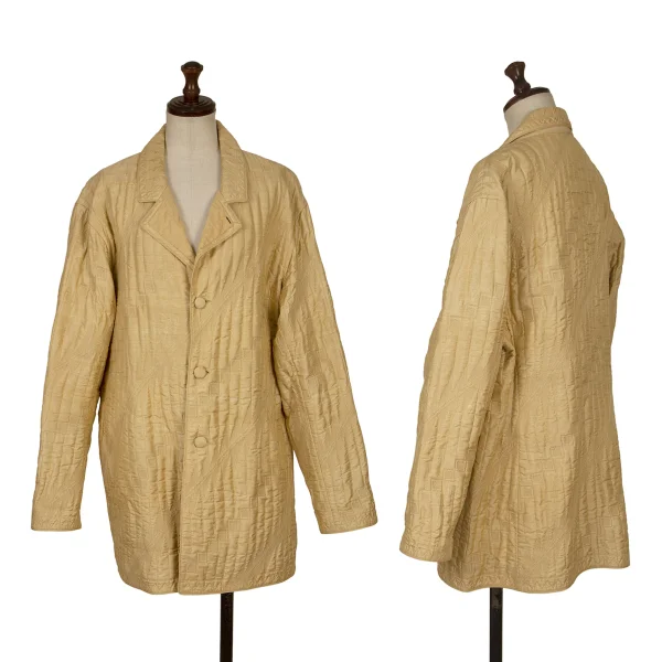 ASHA BY MDS Silk Padding Stitch Jacket Beige L K-172454_001