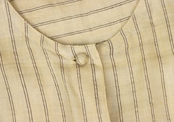 ASHA BY MDS Cotton Stripe Patch No Collar Shirt K-172456_005