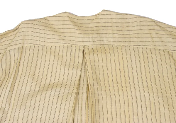 ASHA BY MDS Cotton Stripe Patch No Collar Shirt K-172456_013