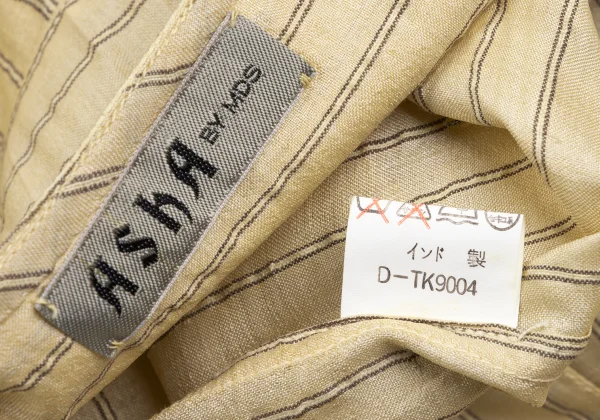 ASHA BY MDS Cotton Stripe Patch No Collar Shirt K-172456_017