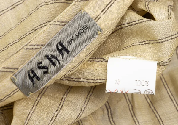 ASHA BY MDS Cotton Stripe Patch No Collar Shirt K-172456_018