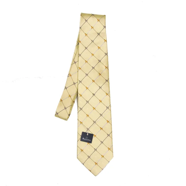 Aquascutum Dog Embroidered Tie Beige  K-172462_001