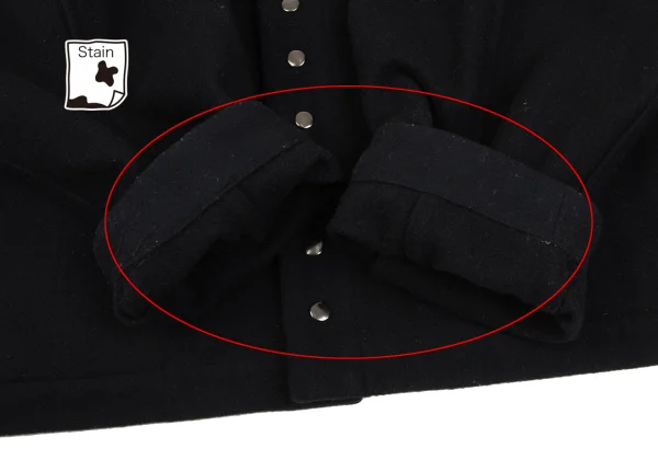 Y's Wool Blend Snap Collarless Jacket K-172468_009