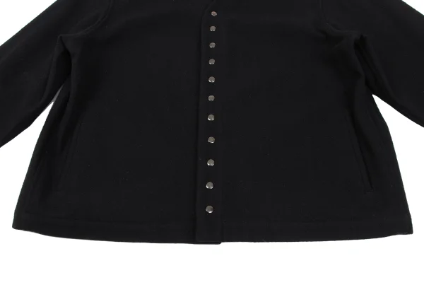Y's Wool Blend Snap Collarless Jacket K-172468_010
