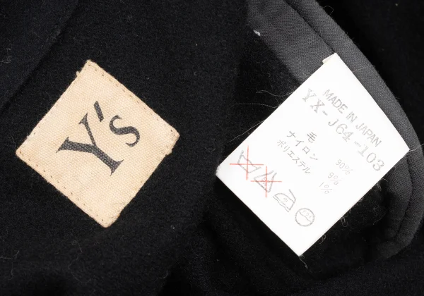 Y's Wool Blend Snap Collarless Jacket K-172468_015