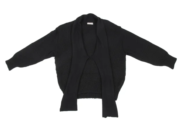 Yohji Yamamoto×THE GINZA STORY Sleeve Re-knitting Stole Neck Knit Sweater K-172469_002