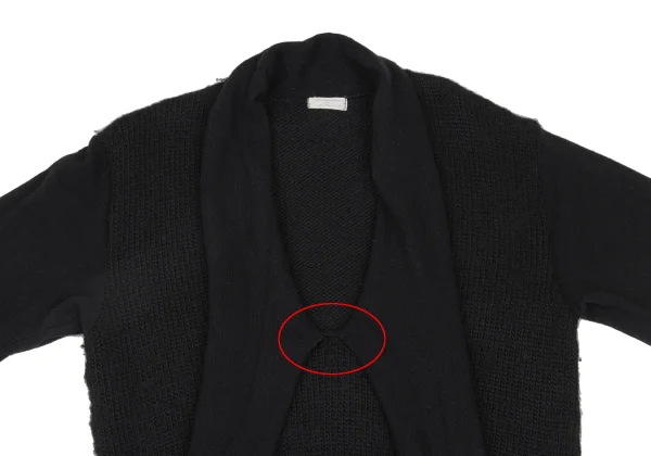 Yohji Yamamoto×THE GINZA STORY Sleeve Re-knitting Stole Neck Knit Sweater K-172469_003