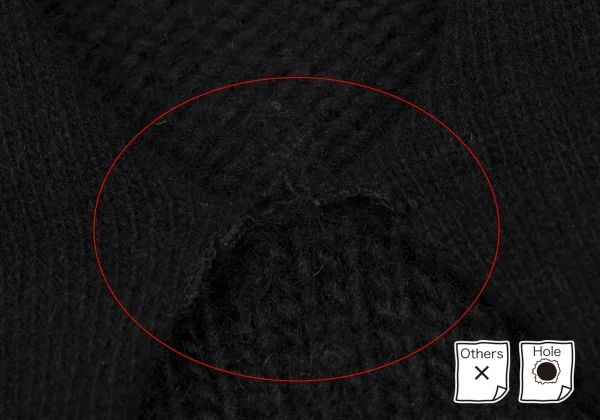 Yohji Yamamoto×THE GINZA STORY Sleeve Re-knitting Stole Neck Knit Sweater K-172469_004