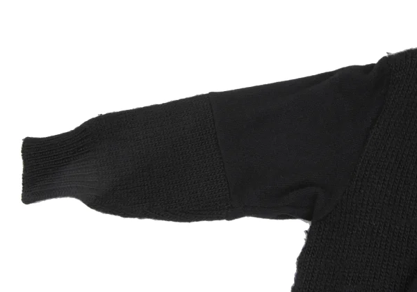 Yohji Yamamoto×THE GINZA STORY Sleeve Re-knitting Stole Neck Knit Sweater K-172469_006