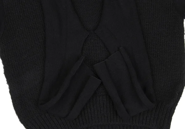Yohji Yamamoto×THE GINZA STORY Sleeve Re-knitting Stole Neck Knit Sweater K-172469_010