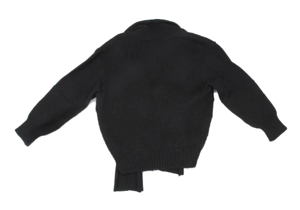 Yohji Yamamoto×THE GINZA STORY Sleeve Re-knitting Stole Neck Knit Sweater K-172469_012