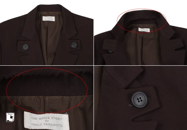 Yohji Yamamoto×THE GINZA STORY Wool Lapel Design Double Jacket K-172470_004