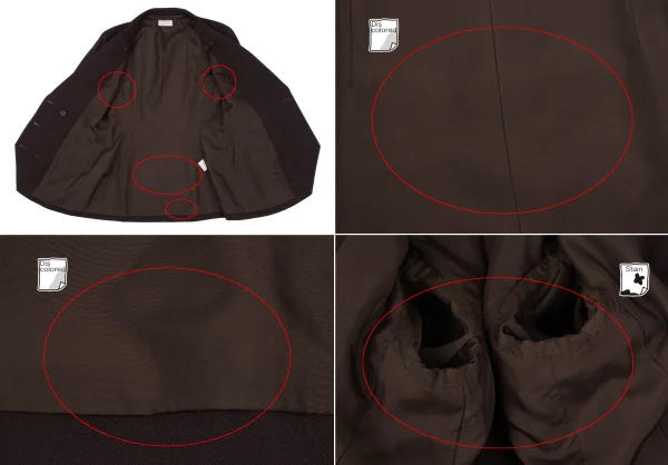 Yohji Yamamoto×THE GINZA STORY Wool Lapel Design Double Jacket K-172470_014