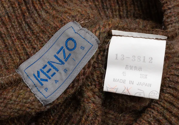 KENZO Floral Jacquard Cable Knit Sweater K-172473_012