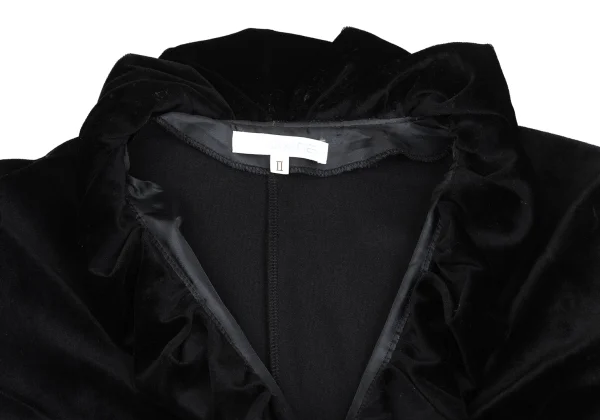 NARACAMICIE Ruffled Velour Blouse K-172475_004