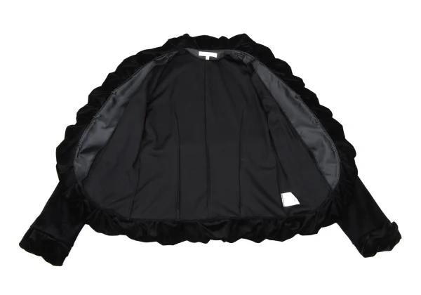 NARACAMICIE Ruffled Velour Blouse K-172475_010