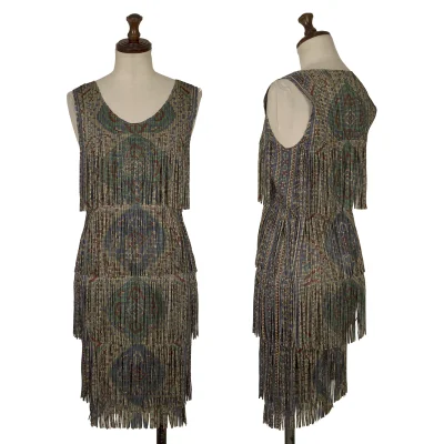 PLEATS PLEASE Persian Pattern Fringe Sleeveless Tunic