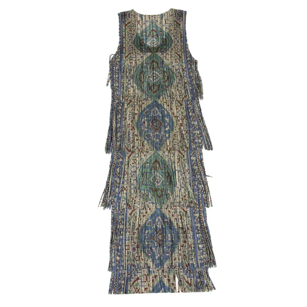 PLEATS PLEASE Persian Pattern Fringe Sleeveless Tunic K-172477_002