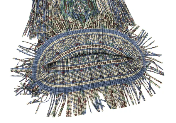 PLEATS PLEASE Persian Pattern Fringe Sleeveless Tunic K-172477_009