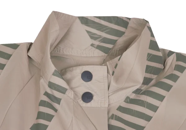 PLEATS PLEASE Pleated Stripe Spring Coat K-172480_004