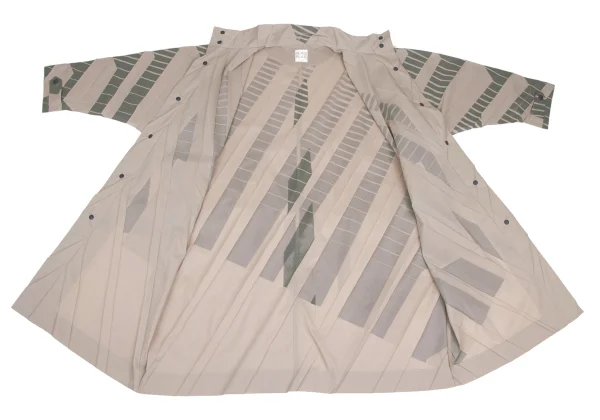 PLEATS PLEASE Pleated Stripe Spring Coat K-172480_011