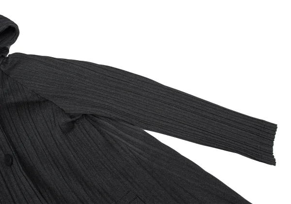 PLEATS PLEASE Poly Cotton Pleats Short Hooded Coat K-172482_008