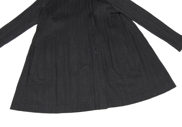 PLEATS PLEASE Poly Cotton Pleats Short Hooded Coat K-172482_010