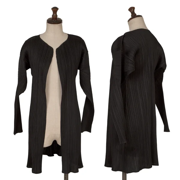 PLEATS PLEASE Pleats Buttonless Cardigan Black 3 K-172483_001