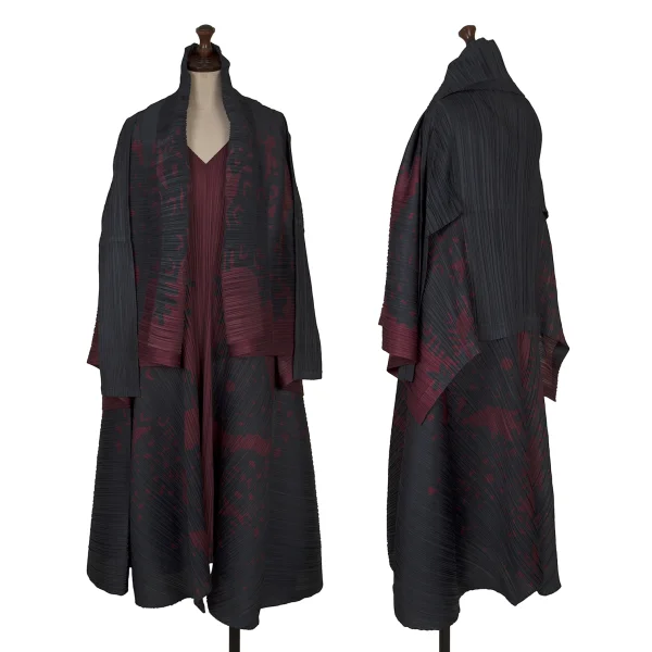 PLEATS PLEASE Graphic Print Buttonless Cardigan K-172484_013