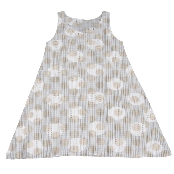 PLEATS PLEASE Dot Cutting Sleeveless Flare Tunic K-172489_002