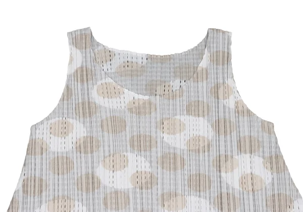 PLEATS PLEASE Dot Cutting Sleeveless Flare Tunic K-172489_003