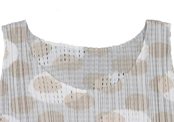 PLEATS PLEASE Dot Cutting Sleeveless Flare Tunic K-172489_004